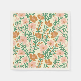 Serviette En Papier Fleurs roses fleurs sauvages Baby shower Floral Pe