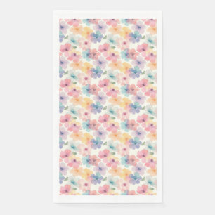 Serviette En Papier Fleurs sans couture pour anniversaire en rose, jau