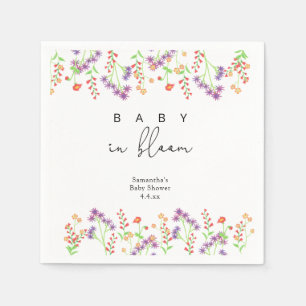Serviette En Papier Fleurs sauvages - Bébé en fleurs