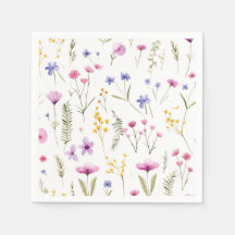 Fleurs sauvages d'aquarelle d'été