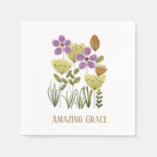 Serviette En Papier Fleurs sauvages de grâce Extraordinaires