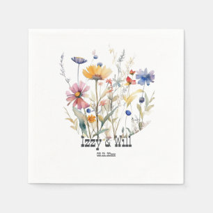 Serviette En Papier Fleurs sauvages de l'automne occidental Terra Cott