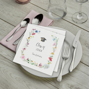 Serviette En Papier Fleurs Sauvages Diplômés