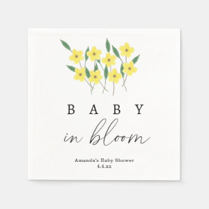 Serviette En Papier Fleurs sauvages jaunes - Bébé en fleurs