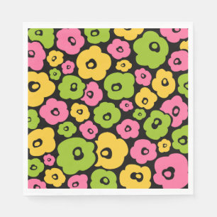Serviette En Papier Fleurs sauvages Motif