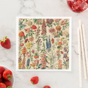 Serviette En Papier Fleurs vintages