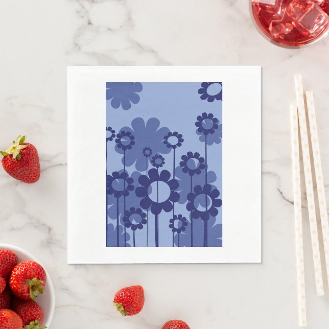 Serviette En Papier Fleurs violettes (Créateur téléchargé)