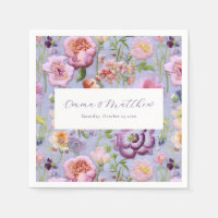 Fleurs Violettes Broderie Mariage