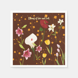 Serviette En Papier Fleurs vives