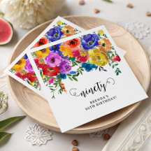 Fleurs vives et audacieuses pour 90e anniversaire