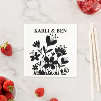 Serviette En Papier Fleurs Whimsical