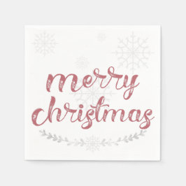 Serviette En Papier Flocon de neige & Branches Serviettes de vacances