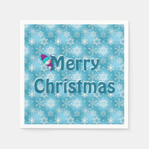 Serviette En Papier Flocon de neige et neige