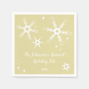 Serviette En Papier Flocon de neige moderne Événement personnalisé Nap