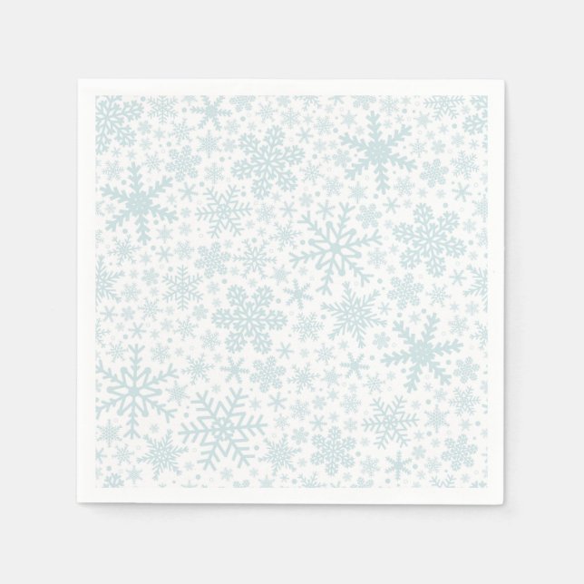 Serviette En Papier Flocon de neige | Serviettes de vacances (Devant)