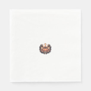 Serviette En Papier Floraison de citrouille � Lumière de chandelle d'a
