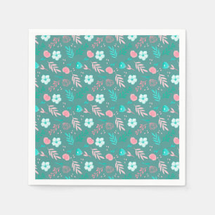Serviette En Papier Floral