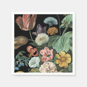 Serviette En Papier Floral baroque - bouquet des fleurs