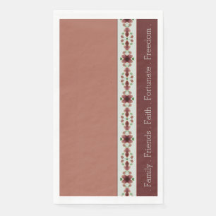 Serviette En Papier Floral Brown Moderne Et Simple