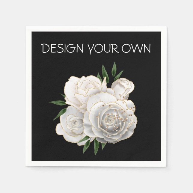 Serviette En Papier Floral Conception de votre propre serviette (Devant)