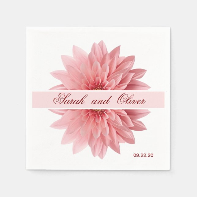 Serviette En Papier Floral mariage (Devant)