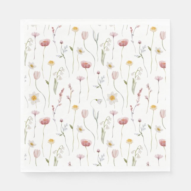 Serviette En Papier Floral vintage (Devant)