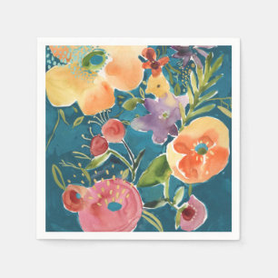 Serviette En Papier Florales abondantes I