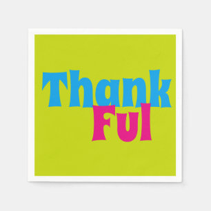 Serviette En Papier Florillas Thankful