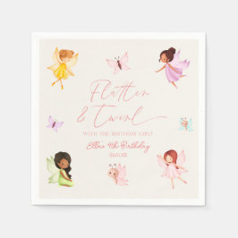 Serviette En Papier Flutter et Twirl Enchanted Fairy Anniversaire fête