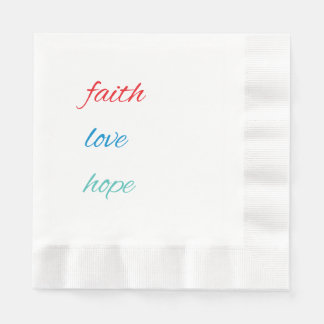 SERVIETTE EN PAPIER FOI, AMOUR, ESPOIR