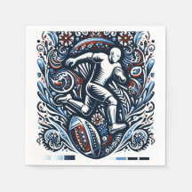 Folk Art Football Symphonie" Papier serviettes - S