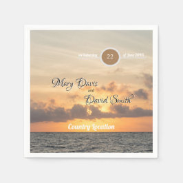 Serviette En Papier Folly Beach Morning Mariage