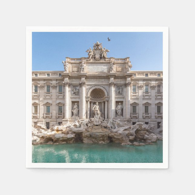 Serviette En Papier Fontaine de Trevi tôt le matin - Rome, Italie (Devant)