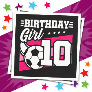 Serviette En Papier Football 10 ans Football 10e anniversaire fille