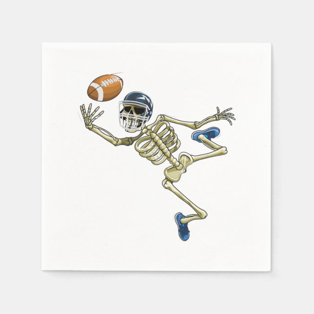 Serviette En Papier Football américain Squelette Halloween Hommes garç (Devant)