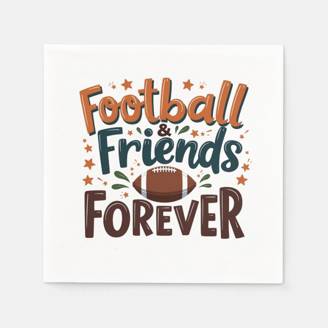 Serviette En Papier Football amis pour toujours Imaginaire Football sa (Devant)