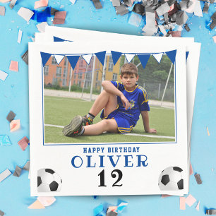 Serviette En Papier Football Ball Football Photo Sports Anniversaire