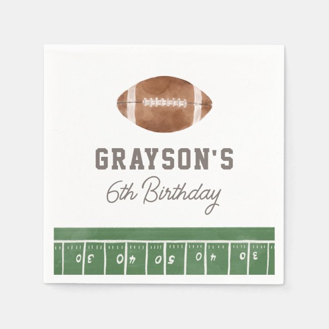 Serviette En Papier Football Boy Anniversaire Party (Devant)