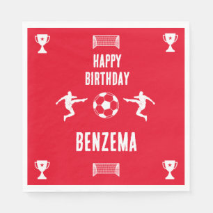 Serviette En Papier Football Football Anniversaire bannière