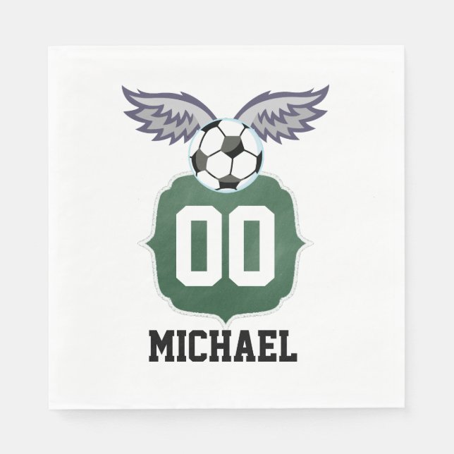 Serviette En Papier Football ou football (Devant)