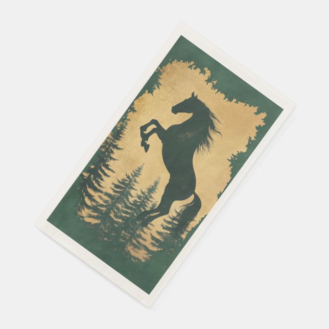 Serviette En Papier Forest Horse Guest Towel Napkins (Coin)