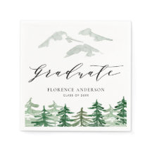 Forêt Aquarelle Rustique Diplômé