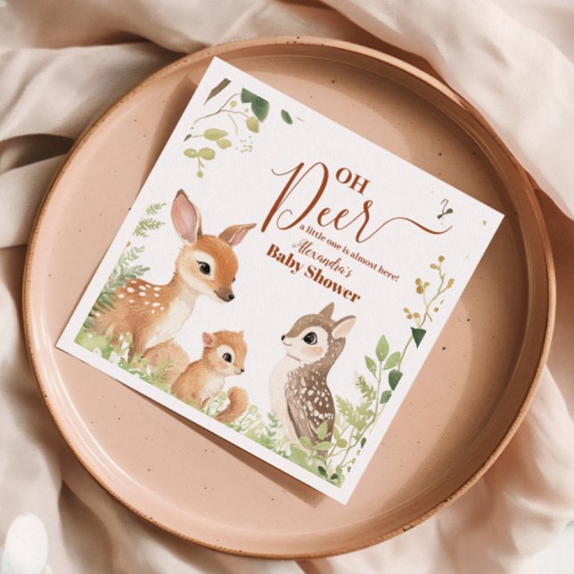 Serviette En Papier Forêt boisée Oh Deer (Créateur téléchargé)