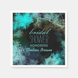 Serviette En Papier Forêt céleste Fête des mariées Turquoise