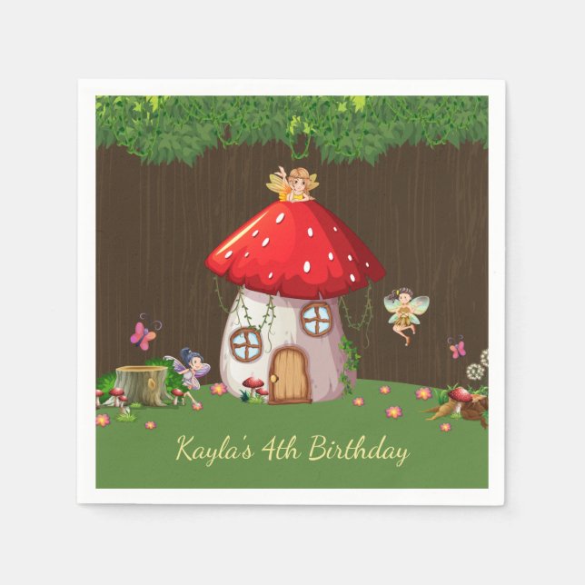 Serviette En Papier Forêt de bois, Anniversaire des plantes (Devant)