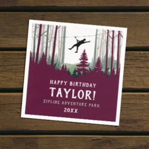 Serviette En Papier Forêt de Burgundy de Zipline Cool pour la verdure