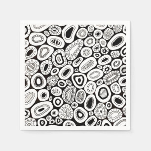 Serviette En Papier Formes Blobby Aléatoires d'Art Abstrait