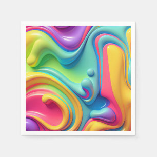 Serviette En Papier Formes en plastique arc-en-ciel