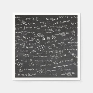 Serviette En Papier Formules Mathématiques Sur Un Papier Tableware Bl
