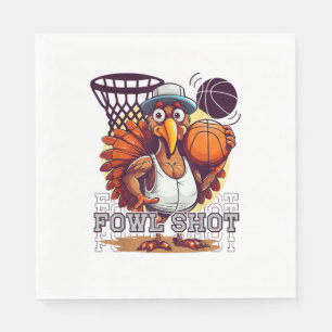 Serviette En Papier Foule abattue -Bon thanksgiving Drôle Turquie Bask